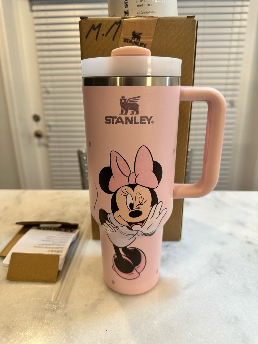 Stanley Disney Minnie Mouse Pink 40oz Quencher H20 Tumbler with Handle